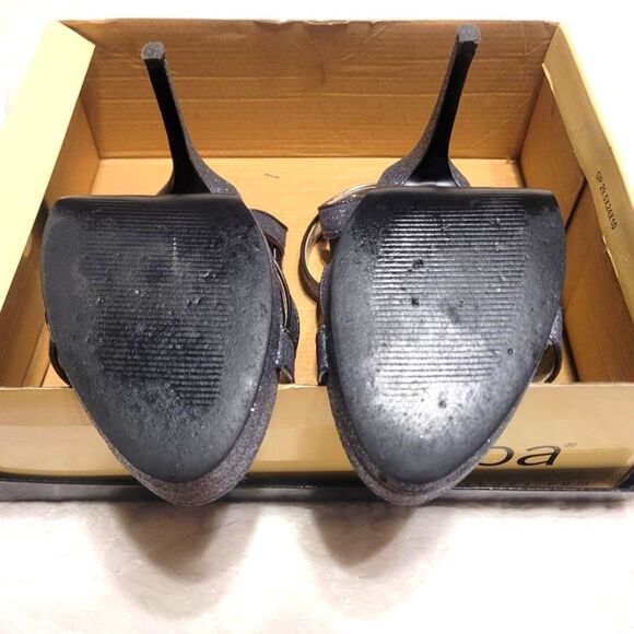 Diba Strappy Sandals Metallic Glitter Stilleto Heels Platform Tenith II Size 8M - Picture 9 of 14